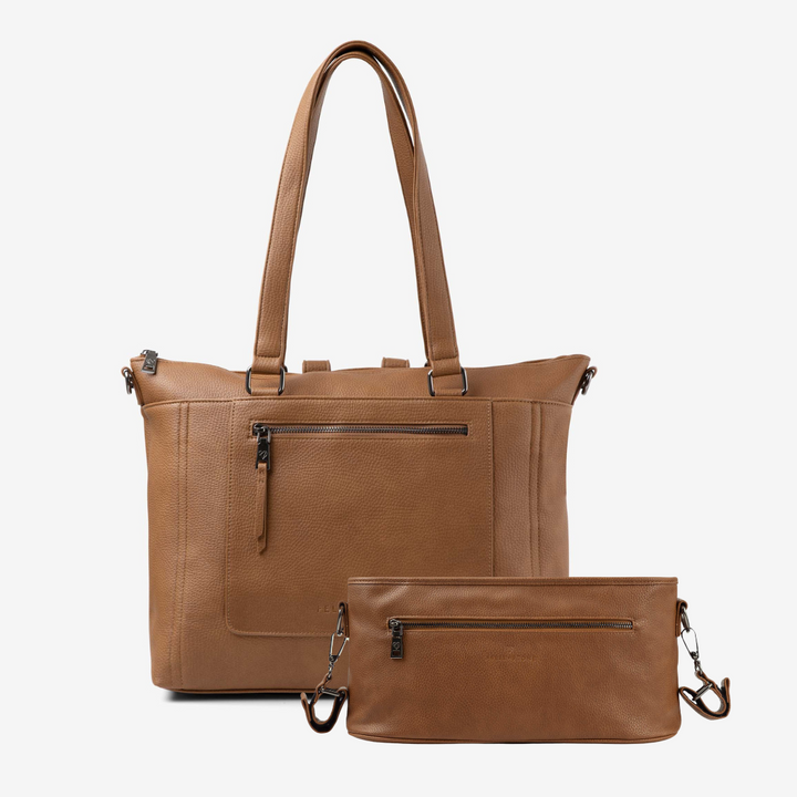 Mia Convertible Backpack & Pram Caddy Bundle - Tan