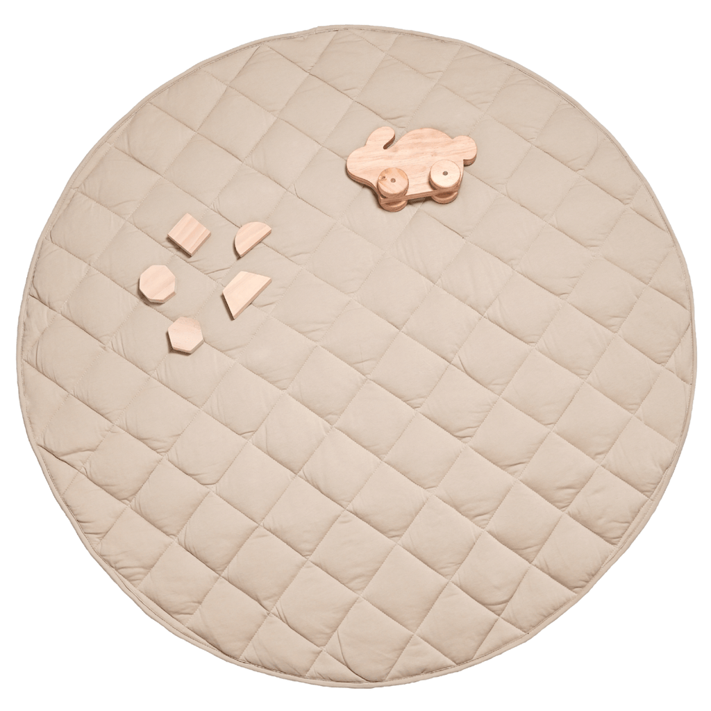 Jersey Quilted Play Mat Waterproof Backing Wheat FELIX STONE