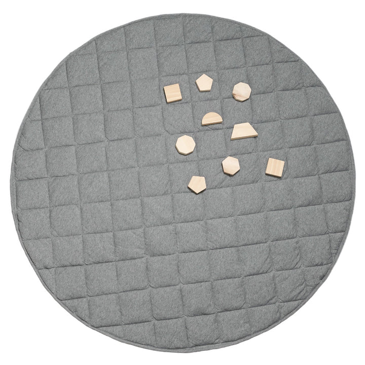 Jersey Quilted Play Mat (Waterproof Backing) - Grey