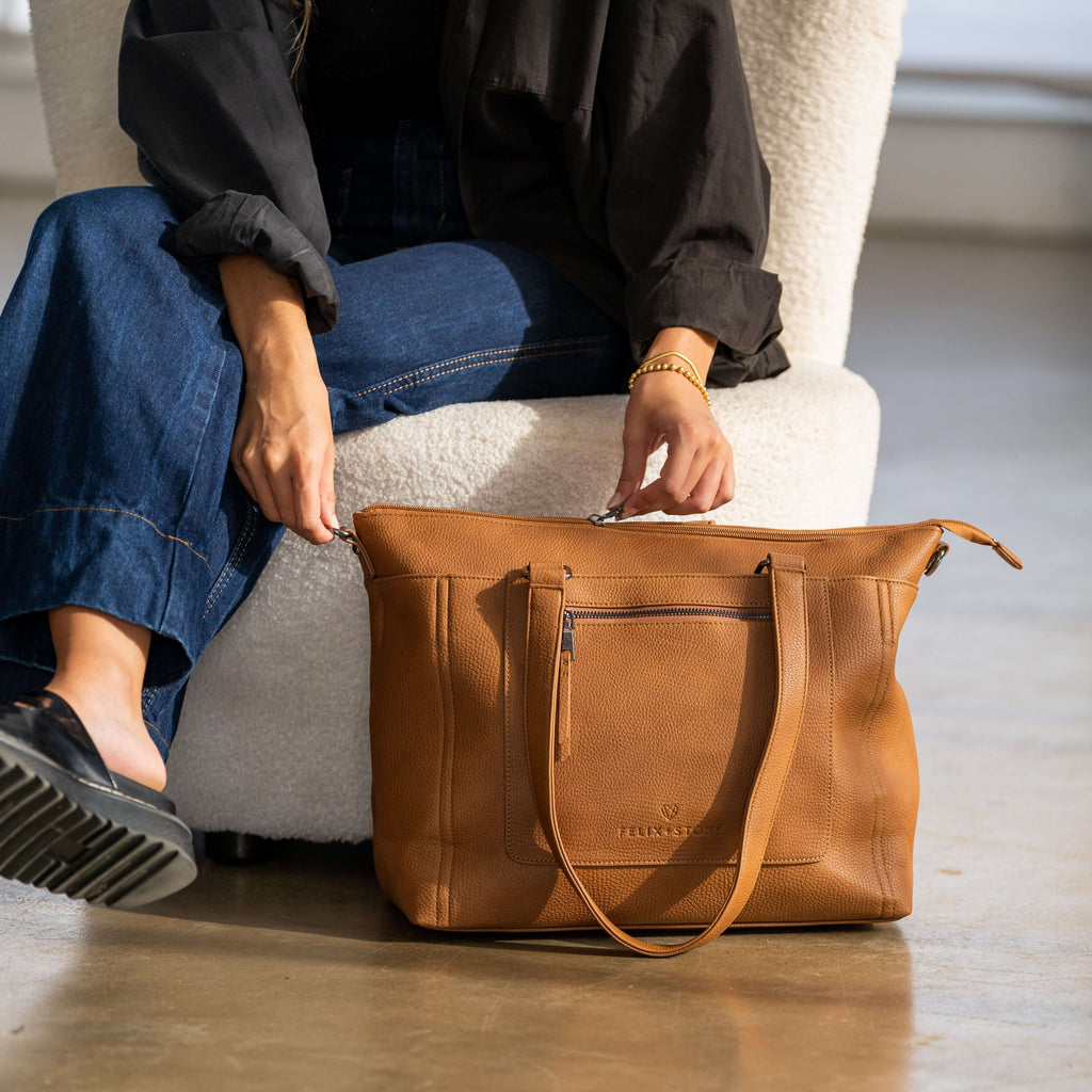Mia Convertible Backpack / Tote Baby Bag - Tan